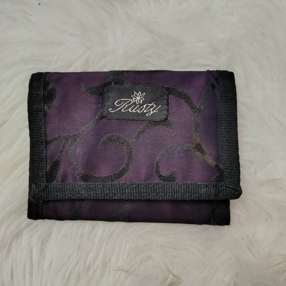 Purple & Blk VTG RUSTY Trifold Skater Streetwear Surf Unisex Wallet